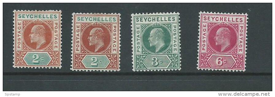 Seychelles 1903 King Edward VII 2c (2) To 6c Clean Mint HR - Seychelles (...-1976)