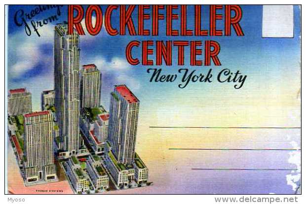 Carnet Depliant De 9 Vues Recto Verso ROCKEFELLER CENTER New York City - Rochester