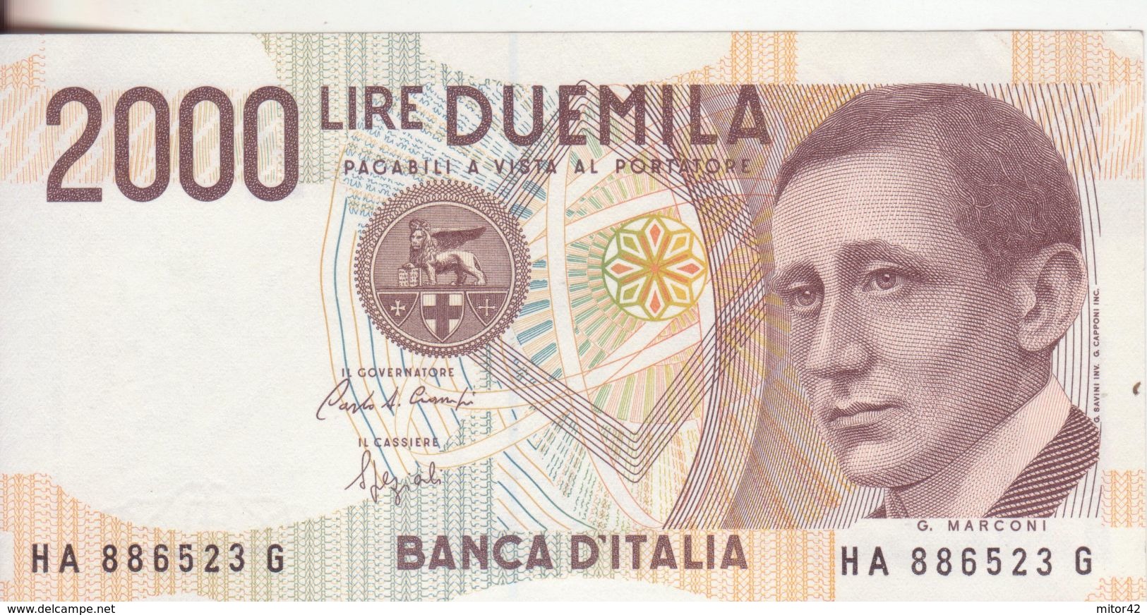 71*-Cartamoneta-Banconota L.2.000 Guglielmo Marconi-D.M.3.10.1990-Fior Di Stampa-F.D.S. - 2.000 Lire