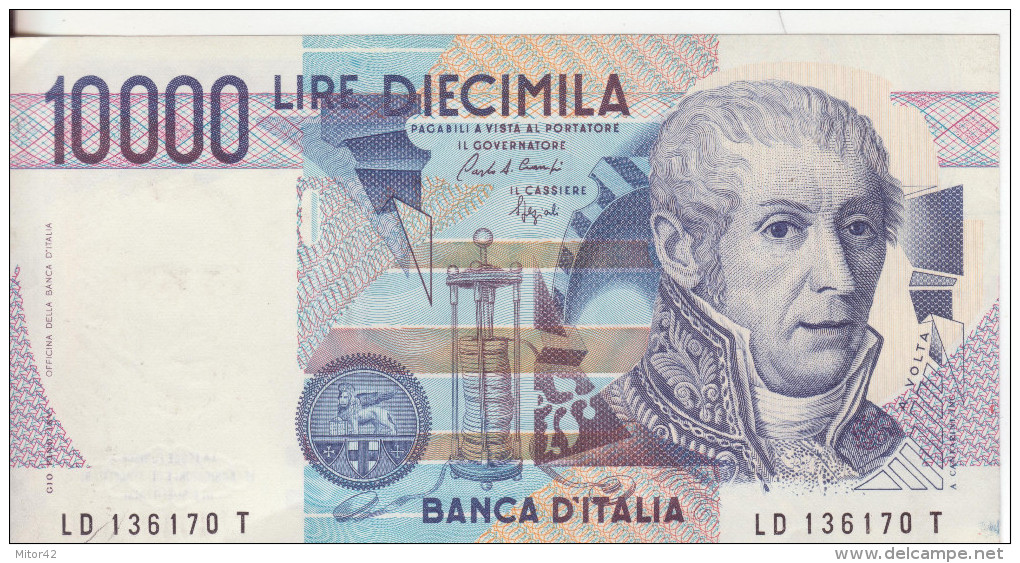 47*-Cartamoneta-Banconota Italia Repubblica L.10.000 Alessandro Volta-D.M.3.9.1984-F.D.S.-Fior Di Stampa - 10.000 Lire