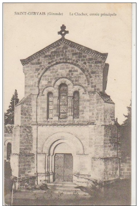 CPA 33 SAINT GERVAIS Eglise Le Clocher 1915 - Autres & Non Classés