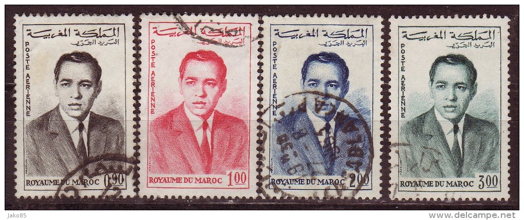 MAROC - 1962 - YT N° PA 106 / 109 - Oblitérés - 4 Valeurs - Morocco (1956-...)