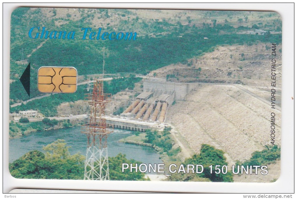 Phonecard , Africa, Ghana , 2003 , 150 UNITS , Akosombo Hydro Electric Dam ,  Used - Ghana