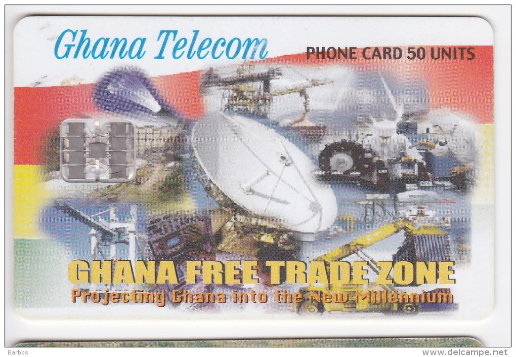 Phonecard , Africa, Ghana , 2002 , 50 UNITS ,  GHANA FREE TRADE ZONE ,  Used - Ghana