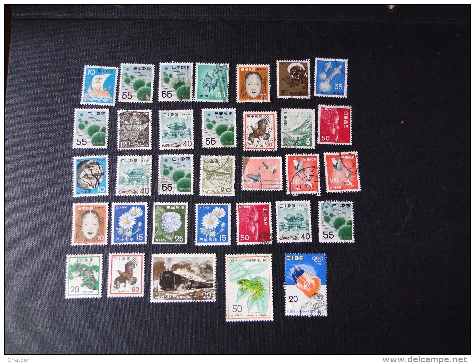 Japon Lot De 33 Timbres Oblit. - Collezioni & Lotti