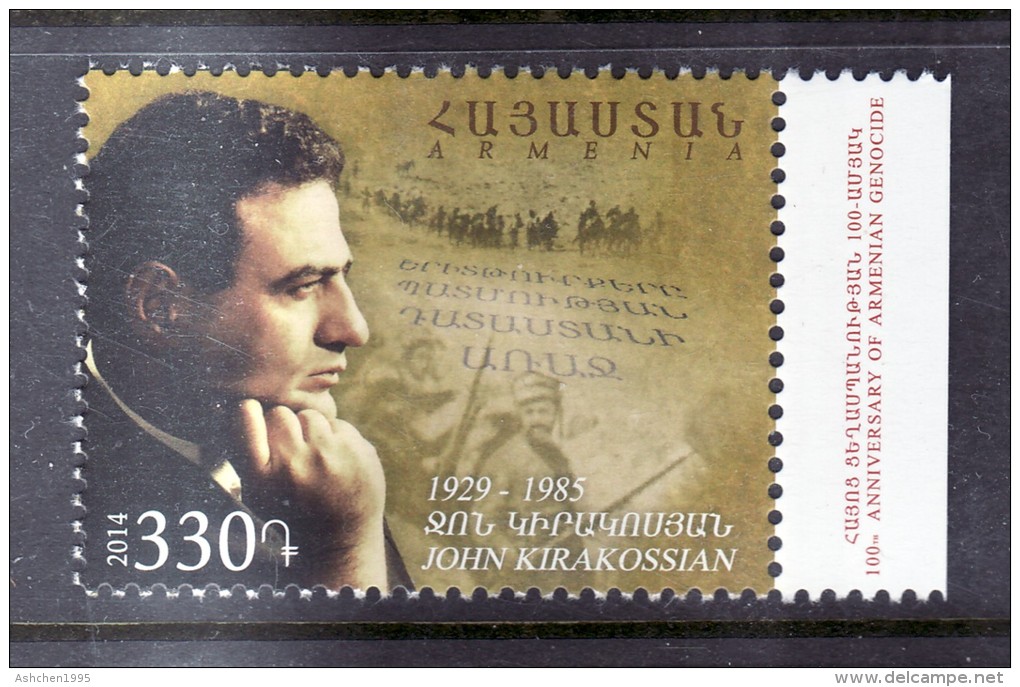 Armenien/Armenie/Armenia 2014, 100th Ann. Of Armenian Genocide, John Kirakossian (1929-1985), Historian - MNH ** - Guerre Mondiale (Première)