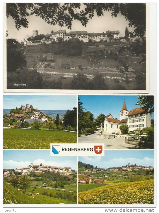 REGENSBERG ZH Dielsdorf Restaurant BELLEVUE Gasthof ZUR KRONE 2 Karten - Dielsdorf