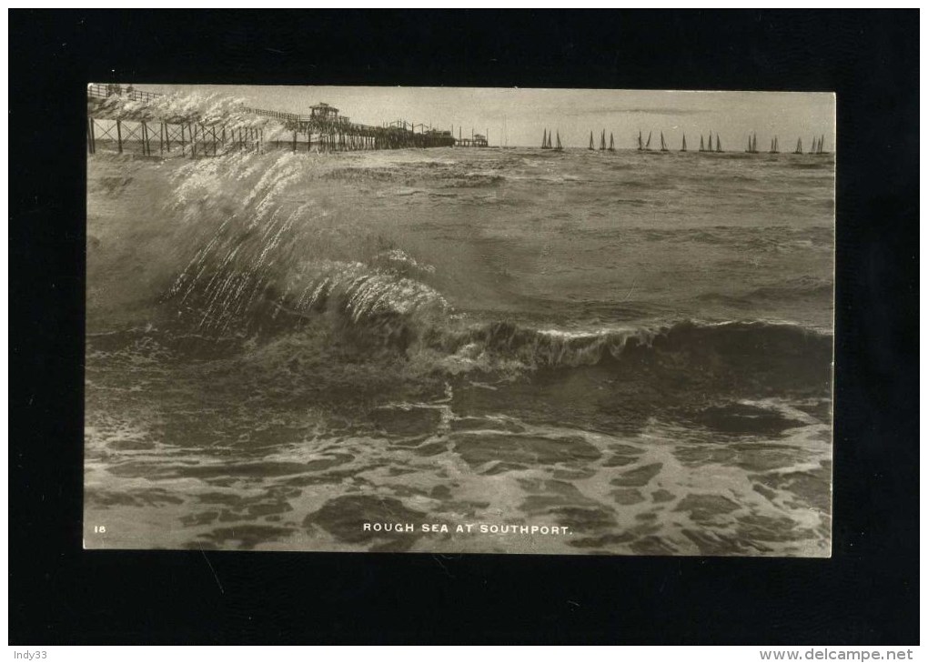 - ANGLETERRE . ROUGH SEA AT SOUTHPORT . - Southport