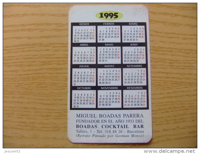 CALENDARIO 1995 ( BOADAS COCKTAIL BAR) - Tamaño Pequeño : 1991-00