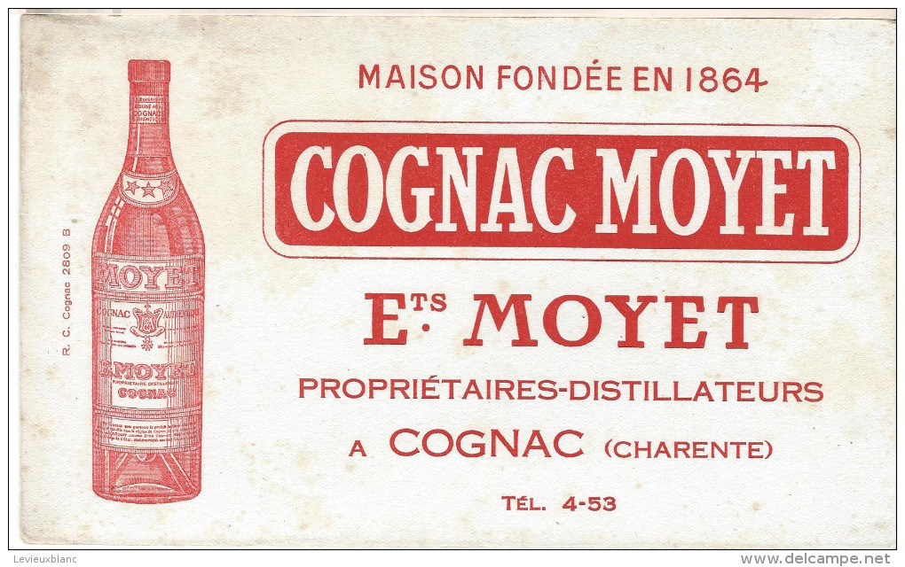 Buvard /Spiritueux/Cognac MOYET/Cognac / Charente/Vers 1950    BUV195 - Licores & Cervezas