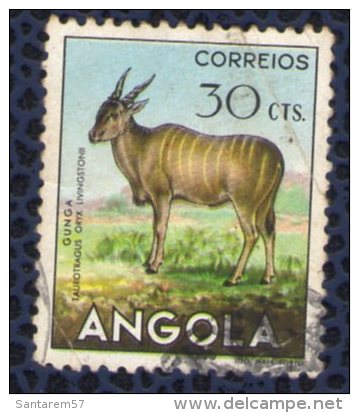 Angola 1953 Oblitéré Rond Used Animaux Sauvages Antilope Gunga - Angola