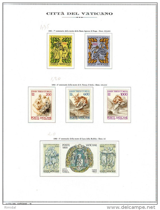 Vatican, Complete Year Set MNH /**, 1982 - Années Complètes