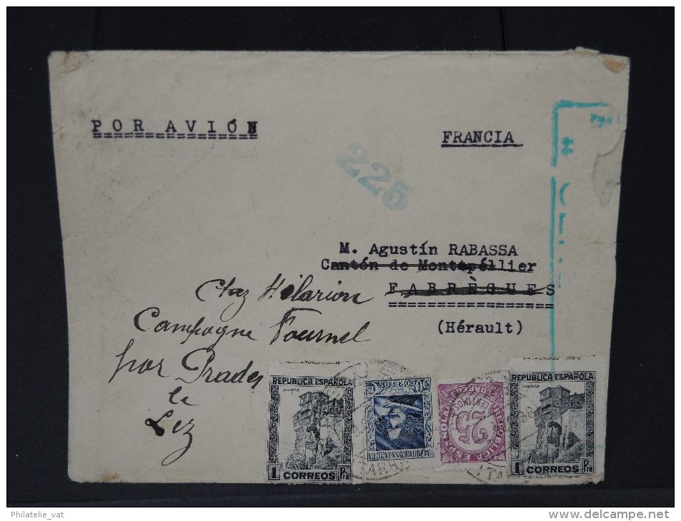 ESPAGNE - Lettre Censurée - Guerre Républicaine - Détaillons Collection -- Lot N° 5446 - Republikeinse Censuur