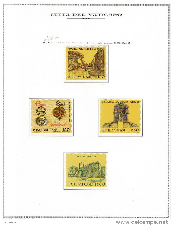 Vatican, Complete Year Set MNH /**, 1984 - Volledige Jaargang