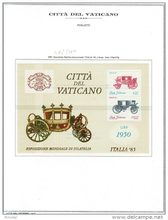 Vatican, Complete Year Set MNH /**, 1985 - Années Complètes