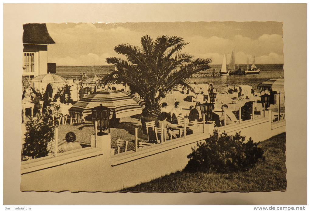 (6/4/50) AK "Grömitz" Ostseeheilbad, Strandhalle Und Palmenterrasse - Groemitz