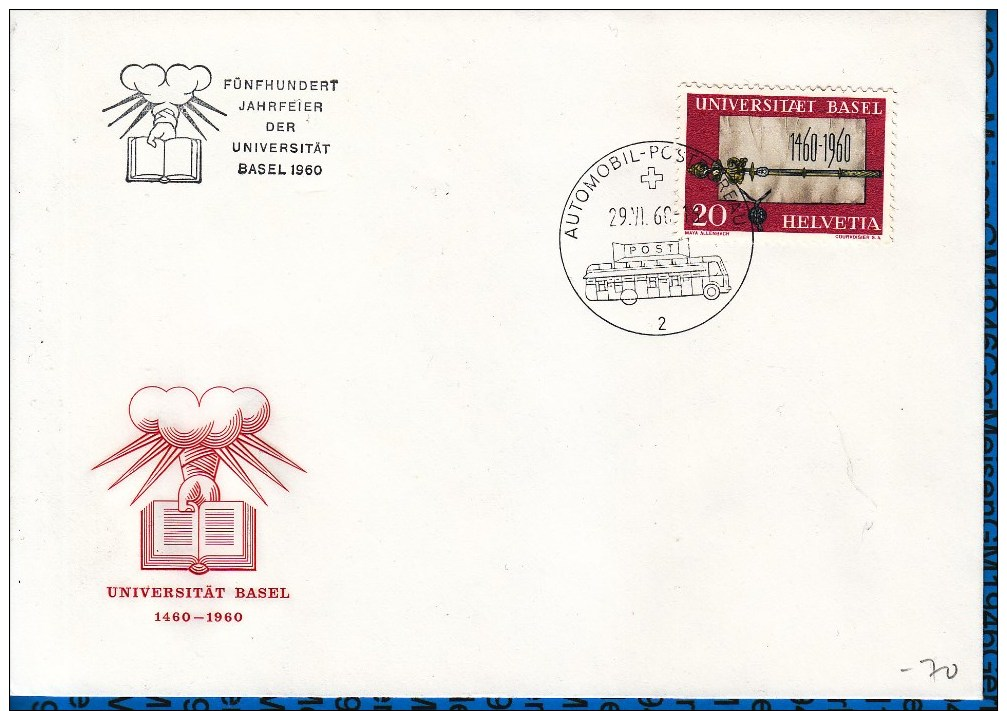 Switzerland FDC - Universitat Basel 1960 - FDC