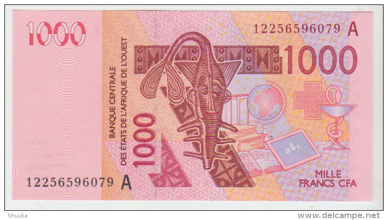 West African States 1000 Francs 2012 Pick 115A UNC - West African States