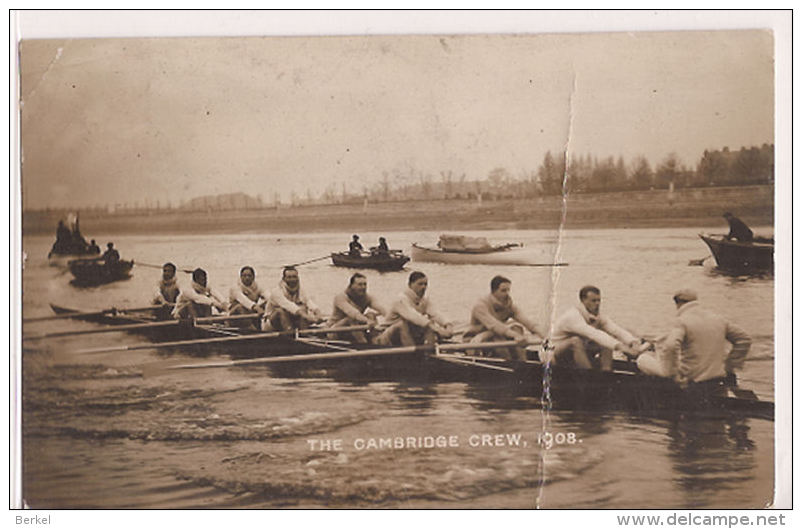 CAMBRIGE CREW 1908 BOAT RACE LONDON 1908 PHOTOCARD Size 13.2 X8.4 Cm Re 119 Fotokaart - Aviron