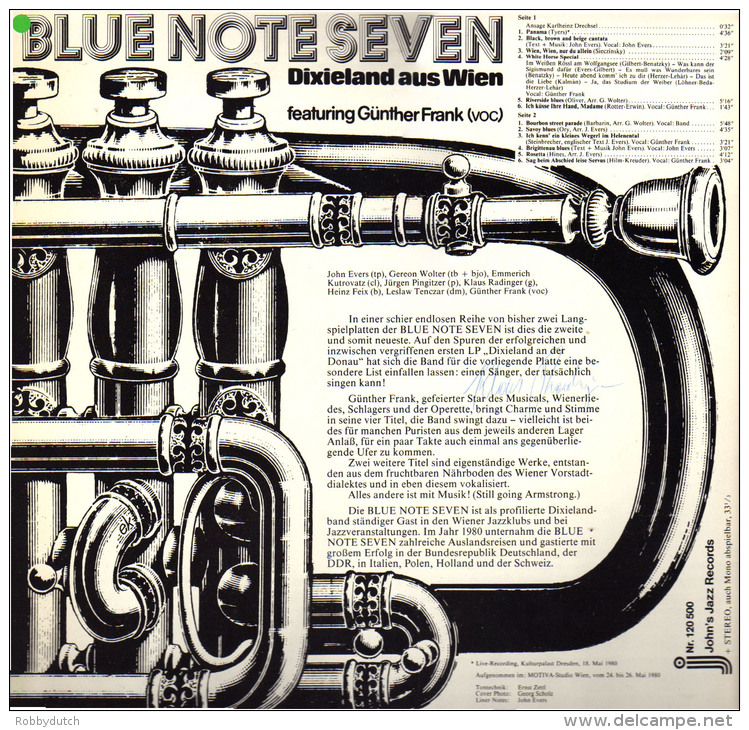 * LP *  BLUE NOTE SEVEN (featuring Günther Frank) - DIXIELAND AUS WIEN (Austria 1980 EX!!!) - Jazz