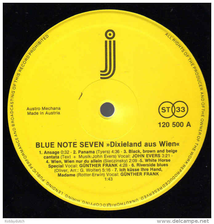 * LP *  BLUE NOTE SEVEN (featuring Günther Frank) - DIXIELAND AUS WIEN (Austria 1980 EX!!!) - Jazz