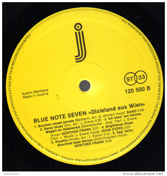 * LP *  BLUE NOTE SEVEN (featuring Günther Frank) - DIXIELAND AUS WIEN (Austria 1980 EX!!!) - Jazz