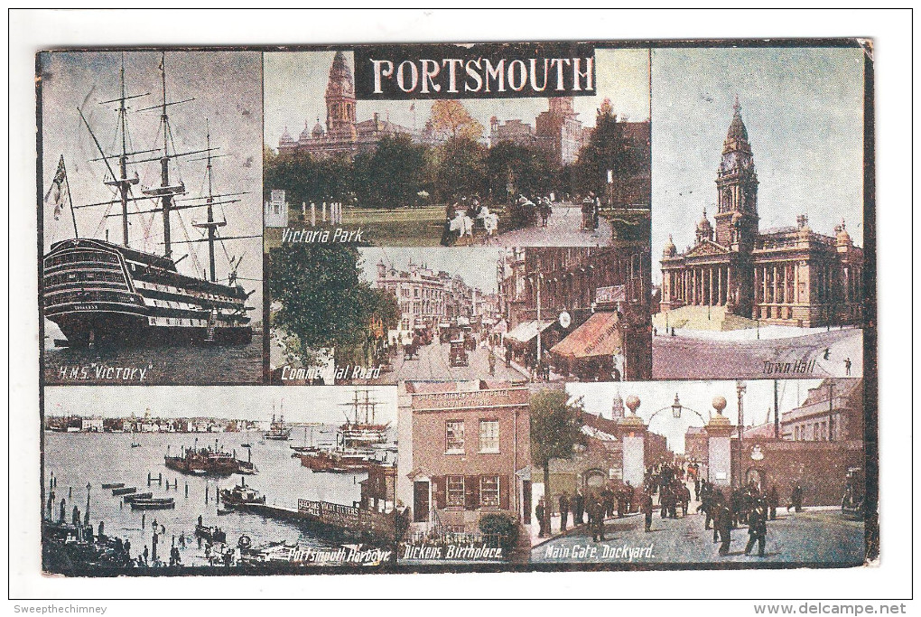 POSTCARD: Portsmouth (Multiview) With Hms Victory - Portsmouth