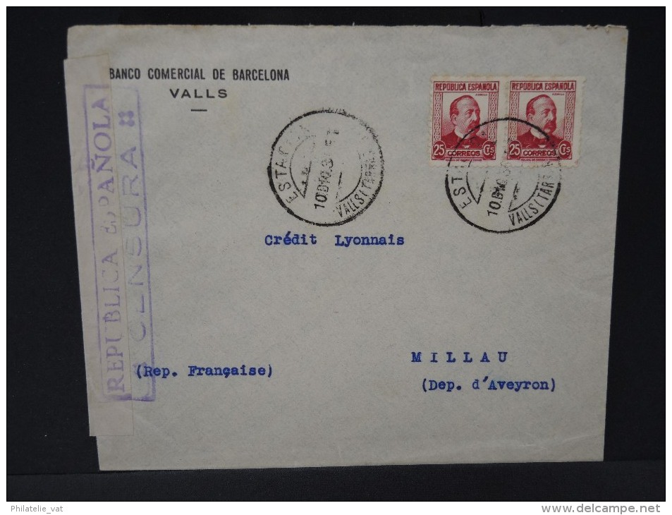 ESPAGNE - Lettre Censurée - Guerre Républicaine - Détaillons Collection - Lot N° 5451 - Marcas De Censura Republicana