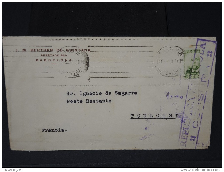 ESPAGNE - Lettre Censurée - Guerre Républicaine - Détaillons Collection - Lot N° 5453 - Republikeinse Censuur