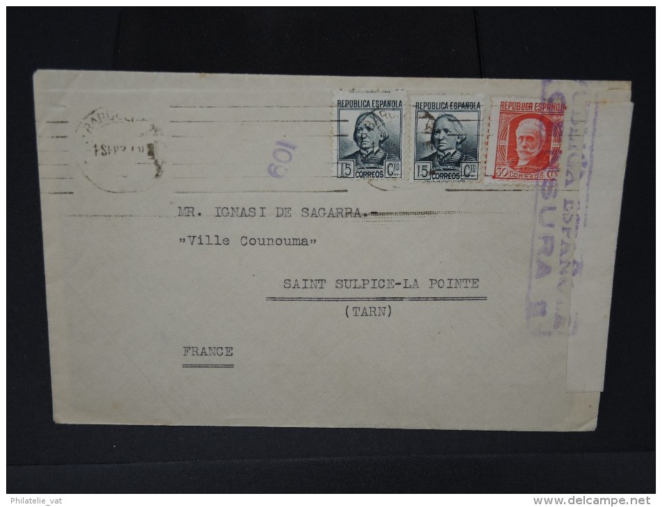 ESPAGNE - Lettre Censurée - Guerre Républicaine - Détaillons Collection - Lot N° 5454 - Republikeinse Censuur