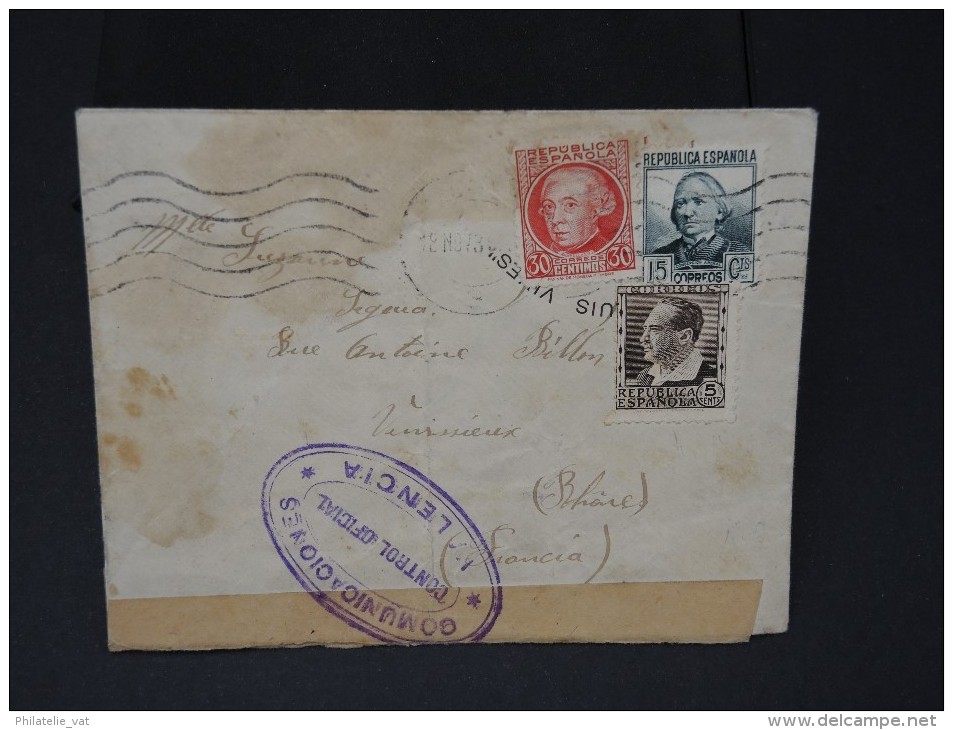 ESPAGNE - Lettre Censurée - Guerre Républicaine - Détaillons Collection - Lot N° 5466 - Marcas De Censura Republicana