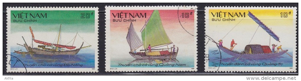 1253(1). Vietnam, 1988, Ancient Sailboats, Used (o) (set Is Not Complete) - Viêt-Nam