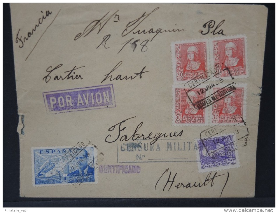 ESPAGNE - Lettre Censurée - Guerre Nationaliste - Détaillons Collection - Lot N° 5467 - Marques De Censures Nationalistes