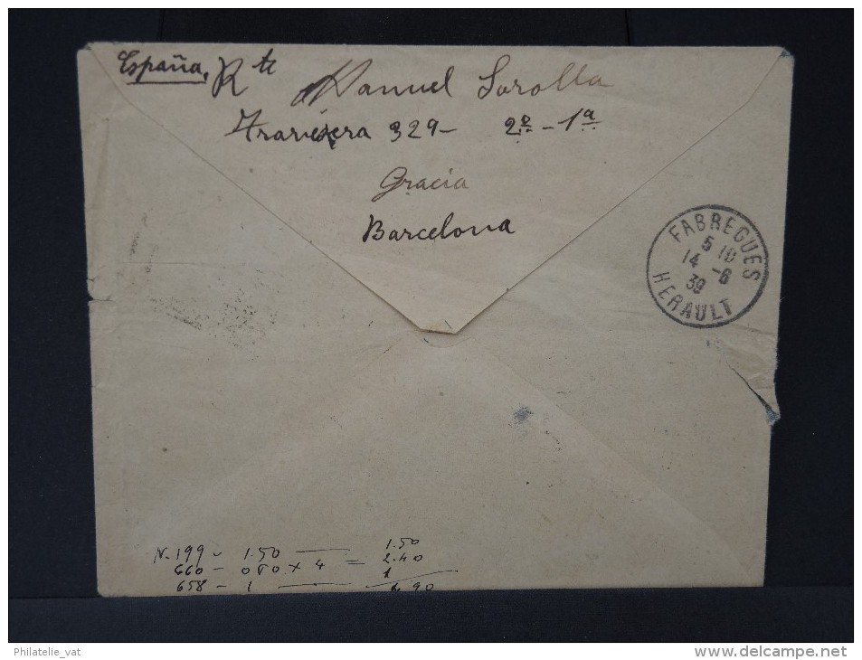 ESPAGNE - Lettre Censurée - Guerre Nationaliste - Détaillons Collection - Lot N° 5467 - Marcas De Censura Nacional