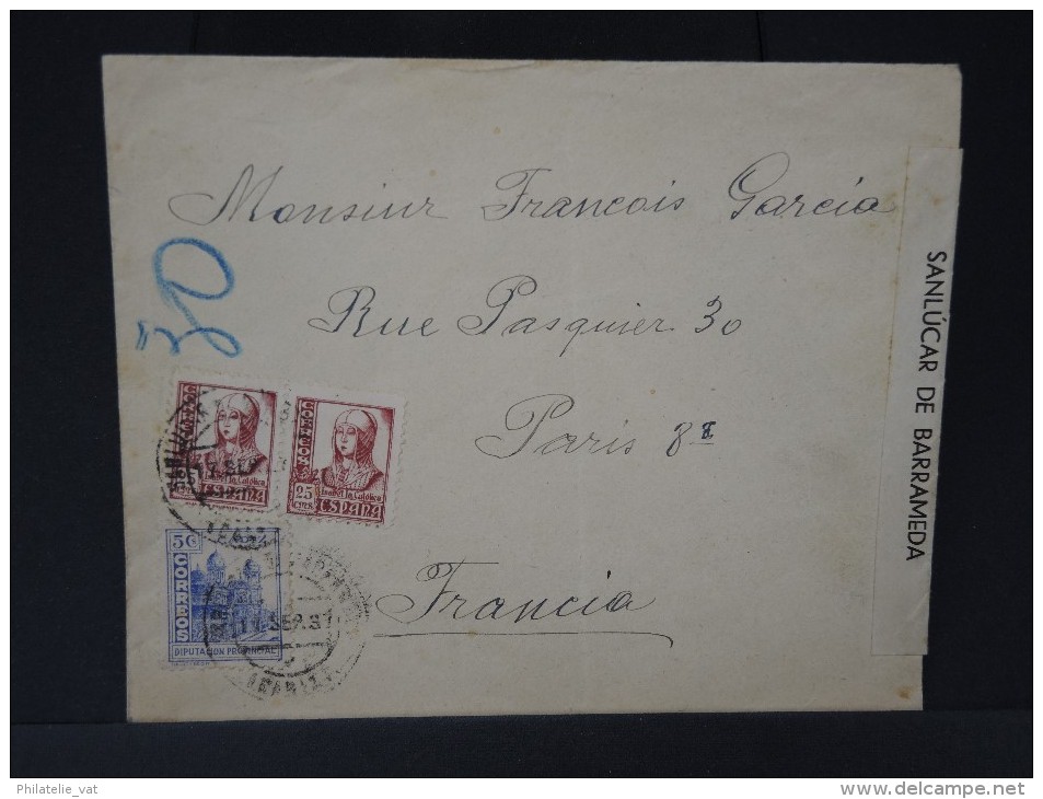 ESPAGNE - Lettre Censurée - Guerre Nationaliste - Détaillons Collection - Lot N° 5468 - Nationalists Censor Marks