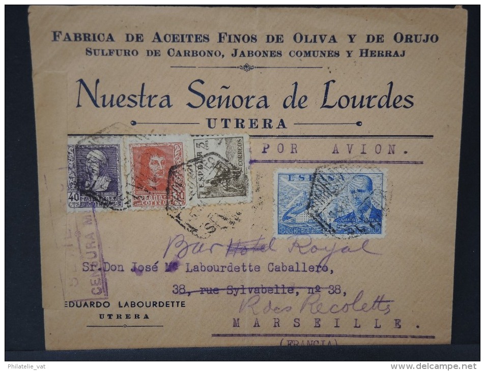 ESPAGNE - Lettre Censurée - Guerre Nationaliste - Détaillons Collection - Lot N° 5472 - Nationalists Censor Marks