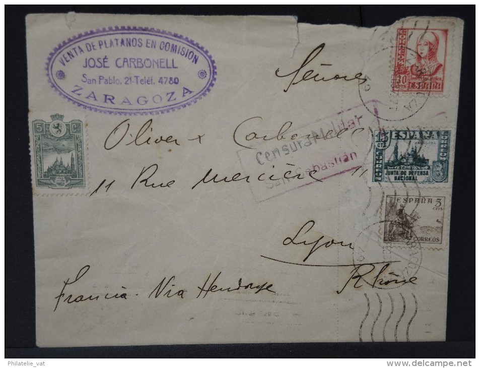 ESPAGNE - Lettre Censurée - Guerre Nationaliste - Détaillons Collection - Lot N° 5475 - Bolli Di Censura Nazionalista