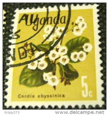 Uganda 1969 Flowers Cordia Abyssinica 5c - Used - Uganda (1962-...)