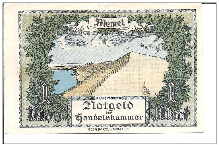 MEMEL ( KLAIPEDA ) 1 MARK 1922  XF RARE - Autres & Non Classés