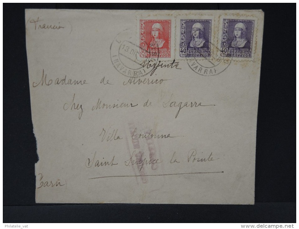 ESPAGNE - Lettre Censurée - Guerre Nationaliste - Détaillons Collection - Lot N° 5484 - Bolli Di Censura Nazionalista