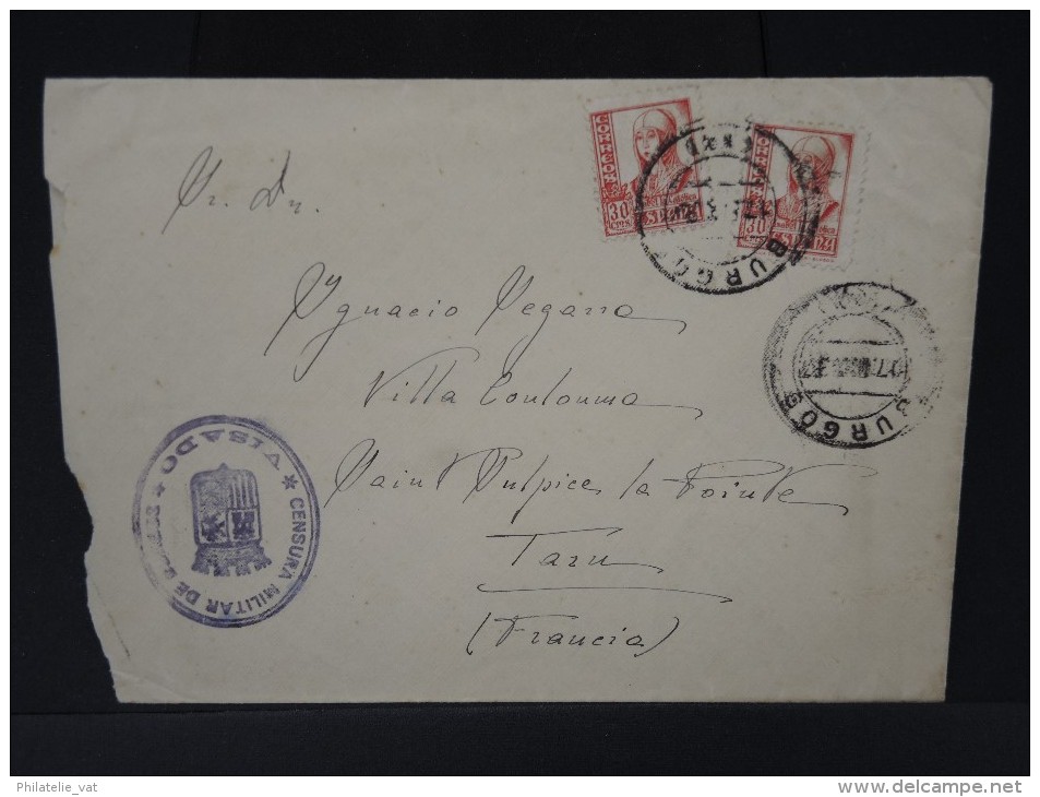 ESPAGNE - Lettre Censurée - Guerre Nationaliste - Détaillons Collection - Lot N° 5490 - Marcas De Censura Nacional