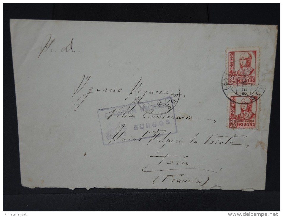 ESPAGNE - Lettre Censurée - Guerre Nationaliste - Détaillons Collection - Lot N° 5492 - Bolli Di Censura Nazionalista