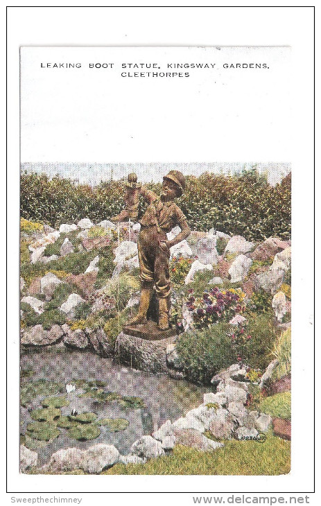 The Leaking Boot Statue Comical  Rockery  Cleethorpes Used 1927 - Other & Unclassified