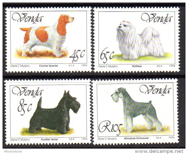 Venda 1994 Dogs Set Of 4, MNH - Venda