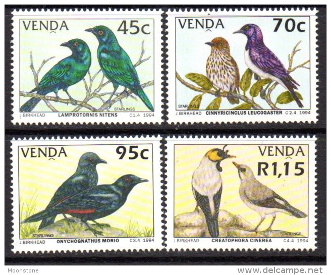 Venda 1994 Starlings Birds Set Of 4, MNH - Venda