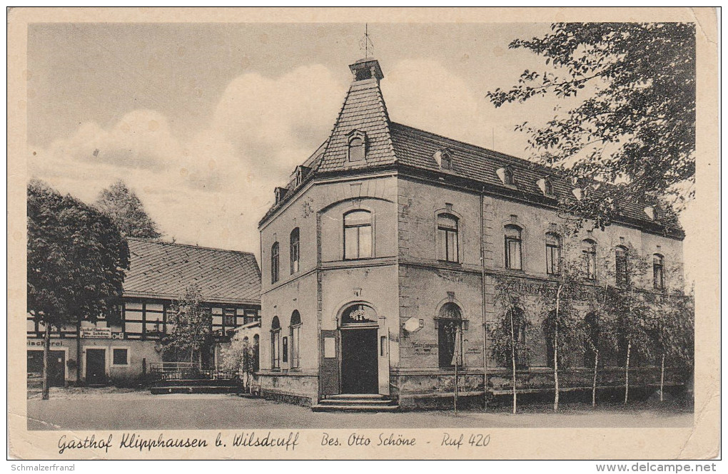 AK Gasthof Klipphausen Bei Wilsdruff Meissen Grumbach Kesselsdorf Taubenheim Coswig Niederwartha Dresden Feldpost - Herzogswalde