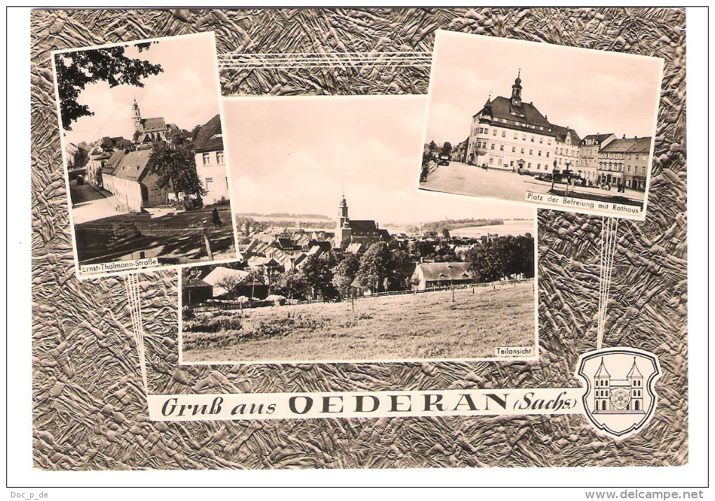 Deutschland - Oederan - Alte Ansichten - Nice Motorbike Stamp - Oederan