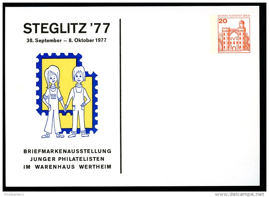 BERLIN PP76 D1/002 Privat-Postkarte STEGLITZ ** 1977 - Privé Postkaarten - Ongebruikt