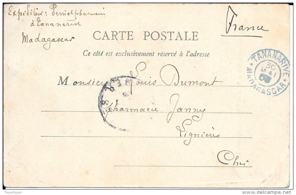 CP27-Carte Postale De Madagascar , Timbre N°66 C:75,00 - Brieven En Documenten