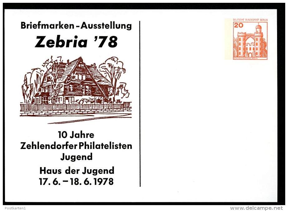 BERLIN PP76 D1/004 Privat-Postkarte HAUS DER JUGEND Zehlendorf ** 1978 - Privatpostkarten - Ungebraucht